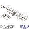 Grohe 19354001 Mixer Spare Tech Diagram