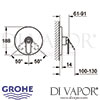 Grohe Veris Single-Lever Shower Mixer Dimensions