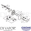 Grohe 19402 Mixer Spare Tech Diagram
