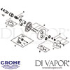 Grohe Ondus Thermostat Integrated 2-Way Diverter Dimensions