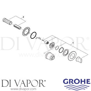 Grohe 19444 Ondus Concealed Stop Valve Exposed Part Spare Parts