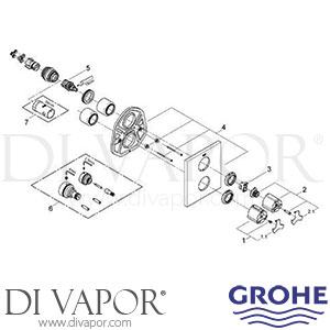 Grohe 19446 Allure Thermostat with Integrated 2-Way Diverter Spare Parts