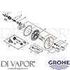 Grohe 19467000 Mixer Spare Tech Diagram