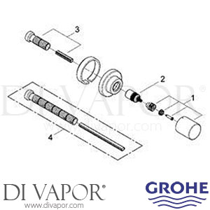 Grohe 19470 Grohtherm 3000 Cosmopolitan Concealed Stop Valve Exposed Part Spare Parts