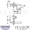 Grohe Quadra 2-Hole Basin Mixer S-Size Tap Dimensions