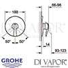 Grohe Ectos Single Lever Shower Valve Dimensions