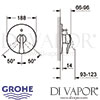 Grohe Ectos Single Lever Bath Shower Valve Dimensions