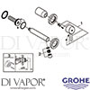 Grohe 19575001 Mixer Spare Tech Diagram