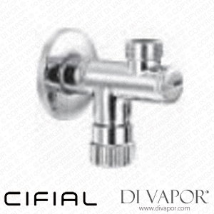 Cifial 1960060-625 1/2 Inch x 3/8 Inch Corner Valve with Ceramic Valve Spare Parts