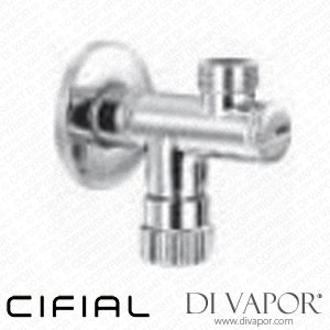 Cifial 1960061-625 1/2 Inch x 1/2 Inch Corner Valve with Ceramic Valve Spare Parts