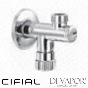 Cifial 1960062-625 1/2 Inch x 3/4 Inch Corner Valve with Ceramic Valve Spare Parts