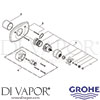 Grohe 19612000 Mixer Spare Tech Diagram