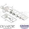 Grohe 19612BE0 Mixer Spare Diagram