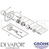 Grohe 19612EN0 Mixer Spare Tech Diagram
