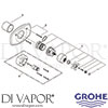 Grohe 19612ZB0 Mixer Spare Tech Diagram