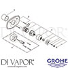 Grohe 19615ZB0 Mixer Spare Diagram