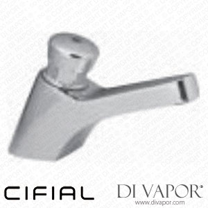 Cifial 1963001-625 Tempo 1 Automatic Pillar Tap Red Handle Spare Parts