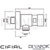 Cifial Built-In Timed Shower Tap 1F Dimensions