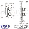 Grohe Europlus Mixer Shower with Flow Control Dimensions