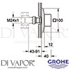 Grohe 19796AL0 Spare Diagram