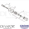 Grohe 19847IP0 Spare Tech Diagram