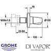 Grohe Chiara 3-Way Diverter Dimensions