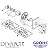 Grohe 19916000 Mixer Spare Tech Diagram