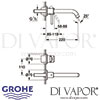 Grohe Atrio Two-Hole Basin Mixer M-Size Dimensions