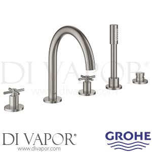 Grohe 19923DC3 Atrio Supersteel Five Hole Bath Combination Spare Parts