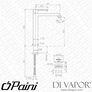 Paini 19CR211LLESR Q Basin Mixer Tap with Pop-Up Waste Spare Parts