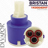 Bristan 1K00043NT 35mm Ceramic Disc Cartridge Replacement for Vegas, Cherry, Flute, Target & Oval Bathroom Taps