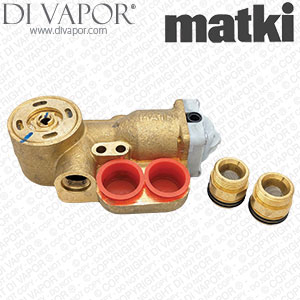 Matki 2/5115 Replacement Cartridge with Brass Casing - 2 Outlets