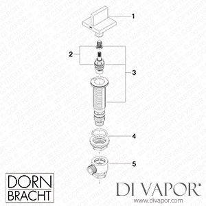 Dornbracht Mem Deck Valve Anti-Clockwise Closing Hot - Brushed Dark Platinum 20 004 783-99 Spare Parts