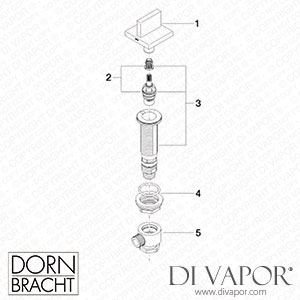Dornbracht Mem Deck Valve Anti-Clockwise Closing Hot - Platinum 20 005 783-08 Spare Parts