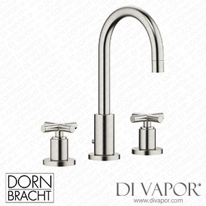Dornbracht Tara Three-Hole Basin Mixer with Pop-Up Waste - Brushed Platinum 20 710 892-06 Spare Parts