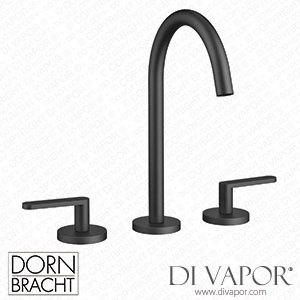 Dornbracht Meta Three-Hole Basin Mixer with Pop-Up Waste - Matte Black 20 713 661-33 Spare Parts