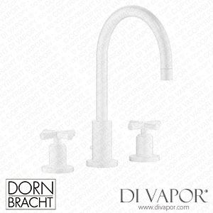 Dornbracht Tara Three-Hole Basin Mixer with Pop-Up Waste - Matte White 20 713 892-10 Spare Parts