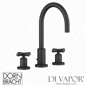 Dornbracht Tara Three-Hole Basin Mixer with Pop-Up Waste - Matte Black 20 713 892-33 Spare Parts