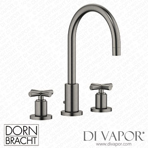 Dornbracht Tara Three-Hole Basin Mixer with Pop-Up Waste - Brushed Dark Platinum 20 713 892-99 Spare Parts