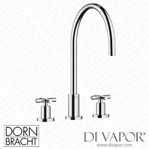 Dornbracht 20 815 892-000010 Tara Three-Hole Mixer - Chrome Spare Parts