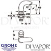 Grohe Sentosa Pillar Tap Dimensions