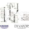 Grohe Atrio Classic Three Hole Basin Mixer Crosshead M-Size Spares