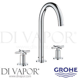 Grohe Atrio Three Hole Basin Mixer (1/2 Inch) M-Size - 01/18 - Tap Spare Parts 20008003 GEN1