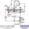 Grohe 20008AL3 GEN1 Mixer Spare Diagram