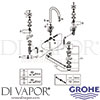 Grohe 20008DC3 Mixer Spare Tech Diagram