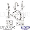 Grohe 20009AL3 Mixer Spare Tech Diagram
