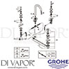 Grohe 20009DC3 GEN1 Mixer Spare Tech Diagram