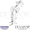 Grohe Sinfonia Chrome Pillar Tap Spares