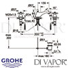 Grohe Sinfonia 3-Hole Basin Mixer Dimensions