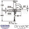 Grohe Atrio Pillar Tap XS-Size Dimensions
